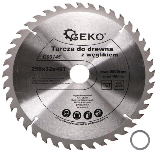 Kotúč na drevo 250x32x40T GEKO G00145