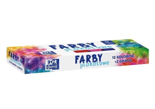 OXFORD SCHOOL FARBY NA PLAKÁT 20ml 12 FAREB PLASTICINE 12 farieb ZADARMO