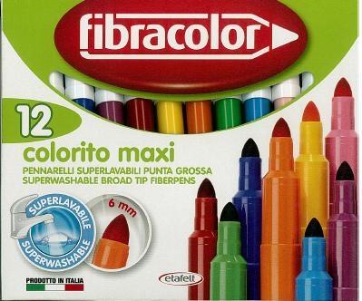 Fixky COLORITO MAXI 12 farieb FIBRACOLOR