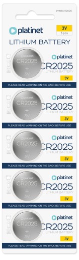 Batérie Platinet CR2025 5 kusov s dlhou výdržou