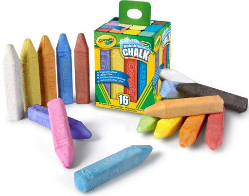 Umývateľné chodníkové kriedy 16 farieb Crayola