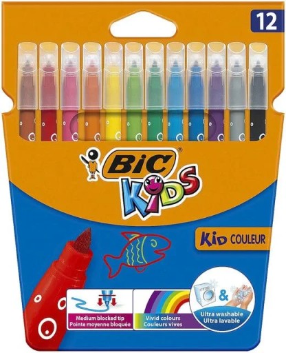 Fixky pre deti BIC, fixky, fixky do školy, 18 farieb