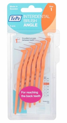 TePe Uhlové čističe rúr 0,45 mm ORANŽOVÁ veľ. 1