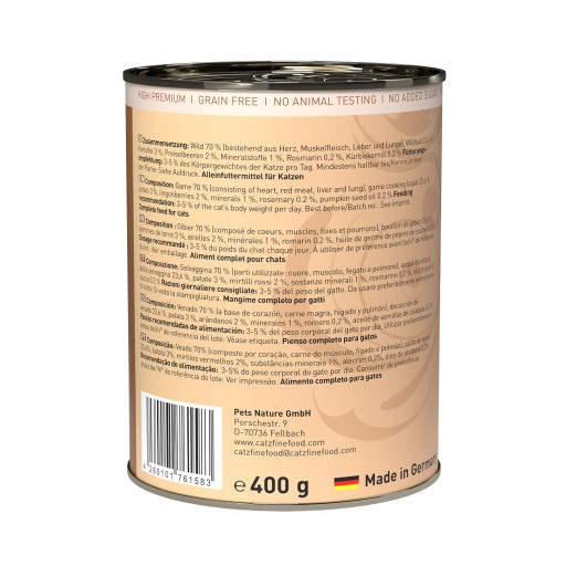 Catz Finefood Classic N.09 Srnčie konzervy 400g