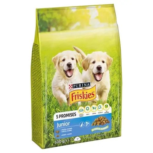 PURINA Friskies Junior s kuracím mäsom - suché krmivo pre šteňatá - 500g