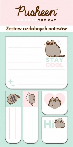 SET DEKORAČNÝCH ZÁPISKOV PUSHEEN mačka BAMBINO