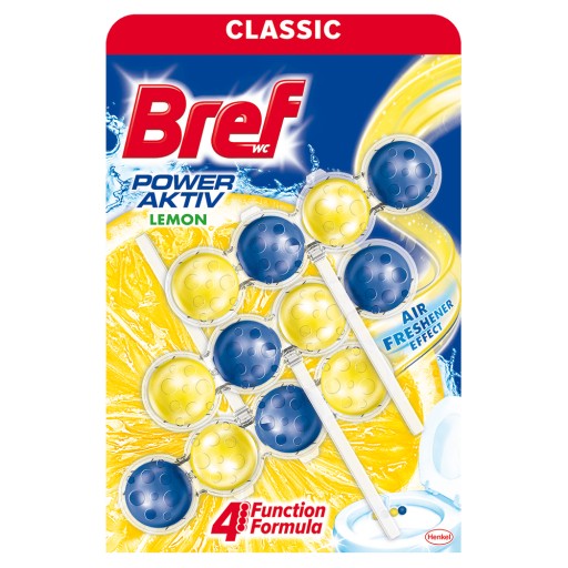 Bref Power Aktiv - Set, 3 WC bloky - Citrón