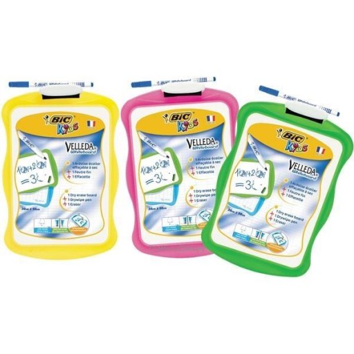 BIC KIDS VALLEDA DRY ERASE BOARD 30X20 RÔZNE FARBY