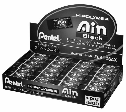 PENTEL Hi-Polymer AIN gumička čierna ZEAH06