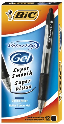 BIC GEL-OCITY čierne automatické gélové pero, 0,7 mm