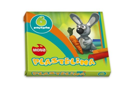 Farebná plastelína Mona 6 ks.