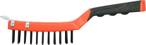 Drôtená kefa, oceľový drôt 4 rady so škrabkou