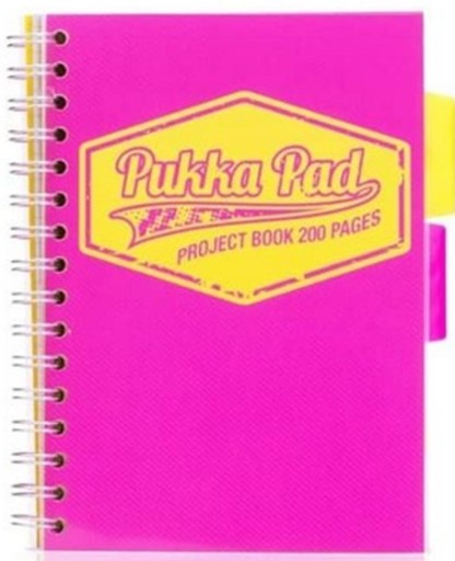 Pukka Pad NEON Circle Notebook Pink A5 # 200 strán