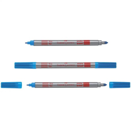 Obojstranné popisovače Faber-Castell, 10 farieb, v kufríku