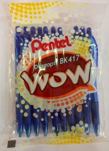 Pentel Pen 0,7 mm Wow! Modrá Bk417-C- 10 ks