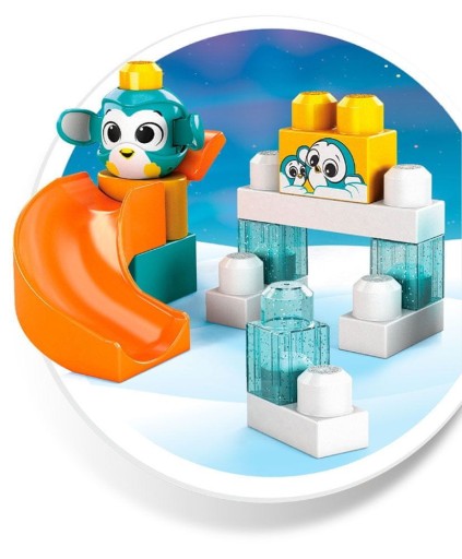 MEGA BLOKS A KUKU Slide TUČŇAČNÉ BLOKY PRE DETI 1+ 14 ELEM GKX67