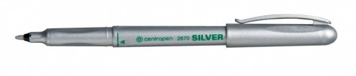 Permanentný popisovač 1mm 2670 Centropen strieborný