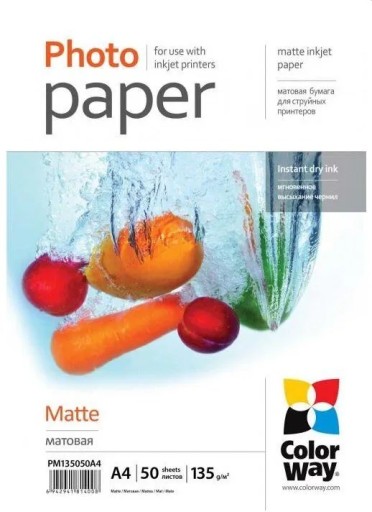 Matný fotografický papier ColorWay, 20 listov, A4, 190 g/m?