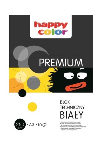 Technický blok A3/10 biely 250g Happy Color