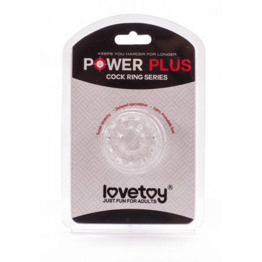 Priehľadný prsteň na penis Lovetoy Power Plus