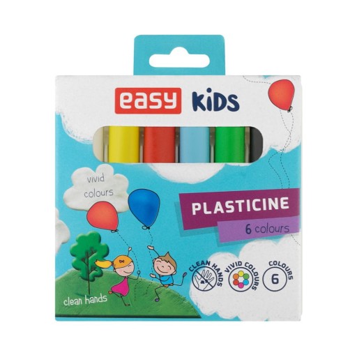 Neznačkujúci PLASTICINE 6 farieb EASY KIDS