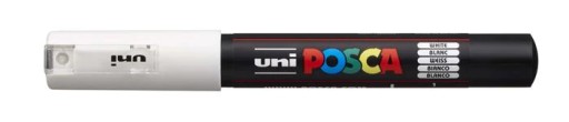 Posca pigmentový popisovač biely 1 PC-1M...