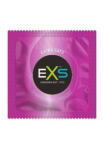 EXS EXTRA SAFE zahustené kondómy, extra zvlhčené, sada 12 ks.