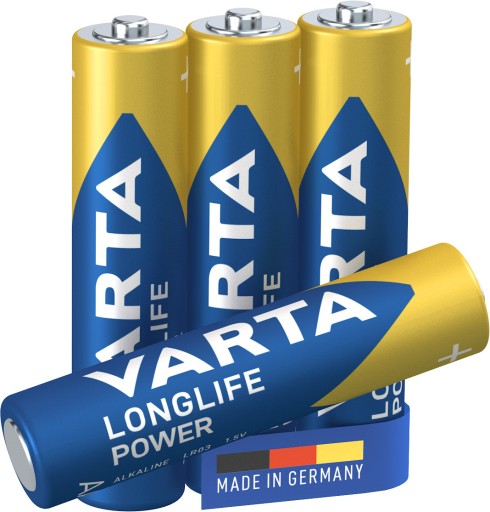 4x LR03 Varta Longlife Power MN2400 AAA batéria 1.