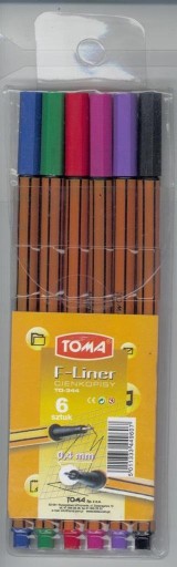 TOMA F-liner liner, 6 farieb - 4mm linka
