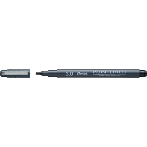 Pointliner - Pentel - čierny, 3 mm