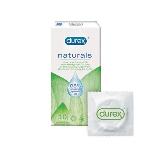 DUREX NATURALS KONDÓMY, TENKÉ, 3 KS