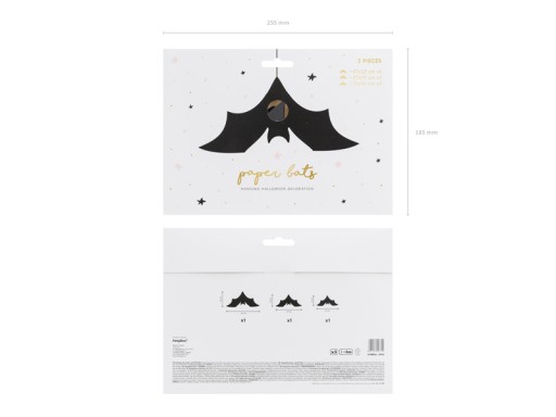 Prívesok Halloween Bats girlanda - 3 ks.
