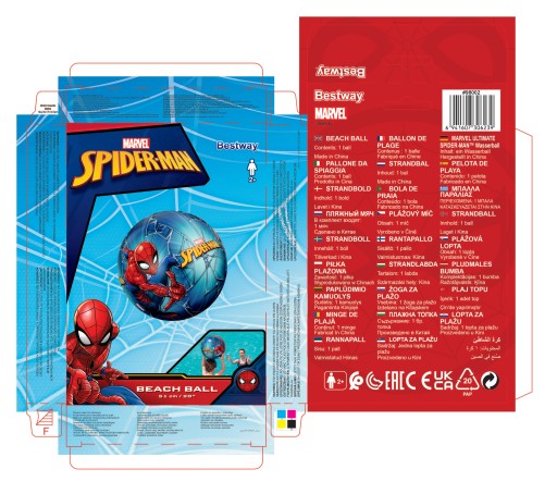 Nafukovacia plážová lopta Spiderman 51 cm Bestway 98002