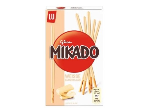 Mikádo tyčinky s bielou čokoládou 75g