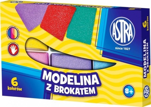 Modelovacia hmota s trblietkami Astra 6 farieb, 304109001