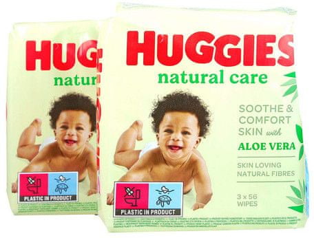 HUGGIES NAT CARE 2+1 VLHČENÁ ŠATKA 3X56KS