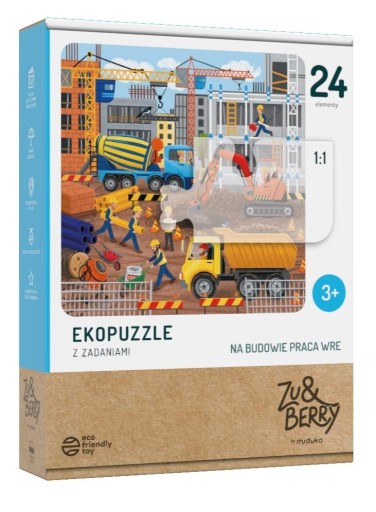 Dvojdielne eko-puzzle Práce sú na stavbe v plnom prúde