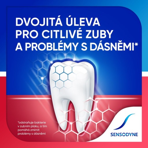 Sensodyne Sensitivity a zubná pasta na ďasná