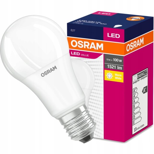 VALUE CLASSIC A LED žiarovka svetelný zdroj E27 A60 13W 1521lm 2700K OSRAM