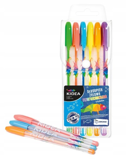 KIDEA FLUORESCENTNÉ GÉLOVÉ PERÁ 6 FARIEB
