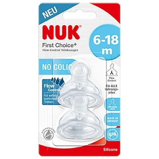 NUK FC+ ČÍSLO RIADENIA PRIETOKU RODIČ 6-18M 2KS
