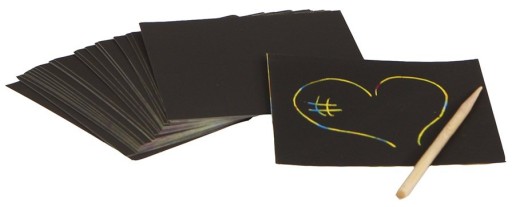 MAGIC NOTEBOOK, Scratch-Off Notebook, 24 ks. ČIERNA + HYPO ŠTÝL