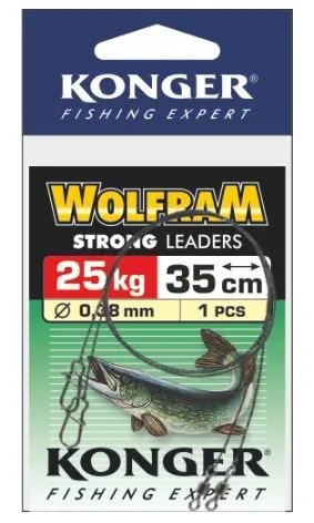 Konger Tungsten Leaders 45cm/25kg (1 ks)