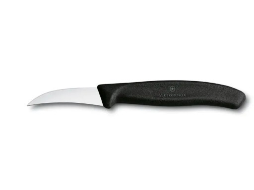 Zahnutý profilovací nôž 6 cm čierny VICTORINOX