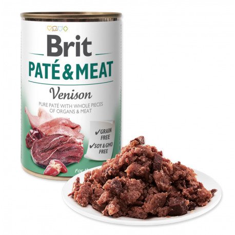 Brit PATE MEAT mokrá strava srnčia konzerva 800g