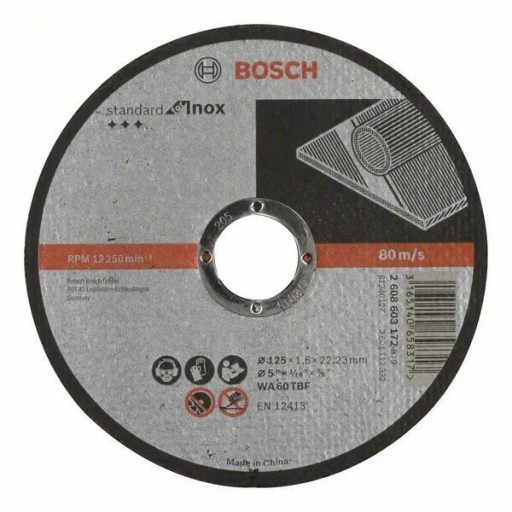Nerezový štít 125x1,6x22,23mm 2608603172