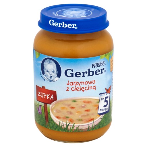 Gerber Zeleninová polievka s teľacím mäsom, 5 m2, 190 g