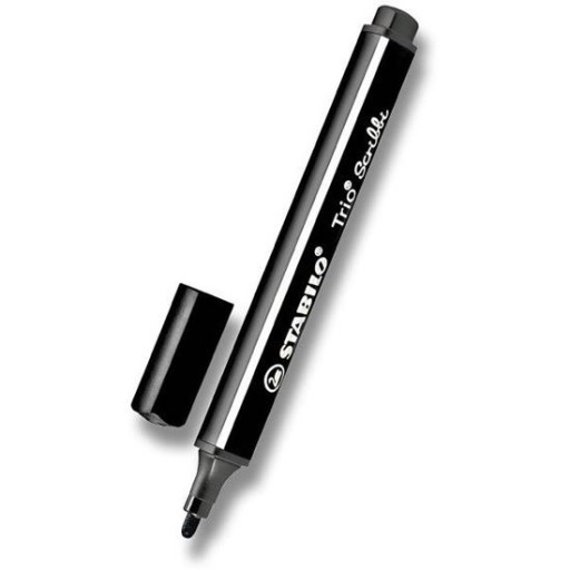 Popisovač Stabilo Trio SCRIBBI čierny
