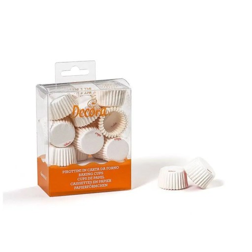 Biele mini košíčky na muffiny, 200 ks Decora