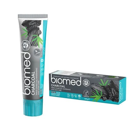 Biomed zubná pasta 100G drevené uhlie s uhlím